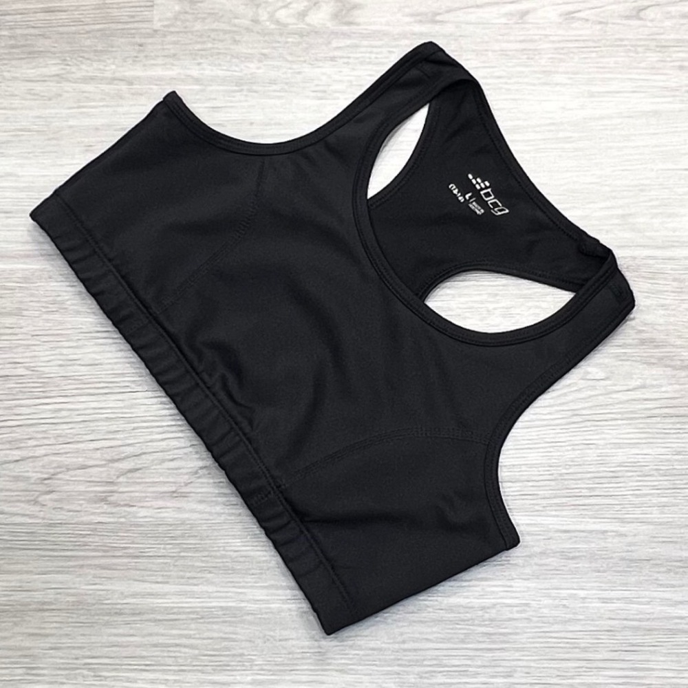 BCG Black Racerback Sports Bra Athletic Training Workout Activewear Size L